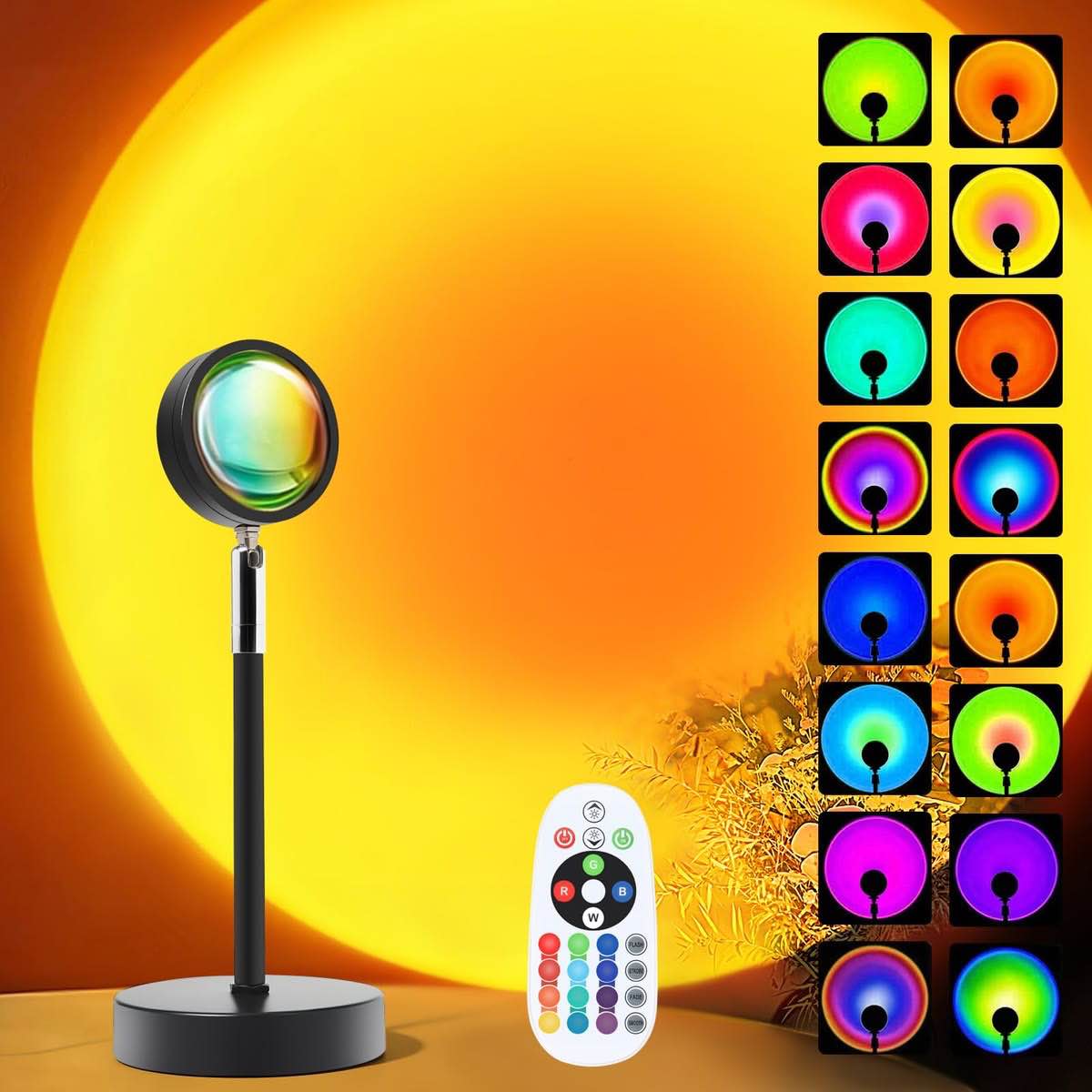 Sunset Projector Lamp 16 Colors with Remote