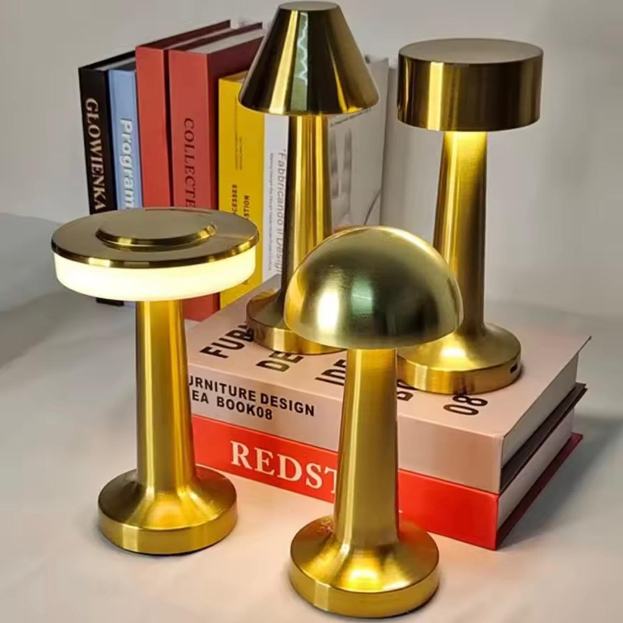 Retro Touch Metal Rechargeable LED Table Lamp